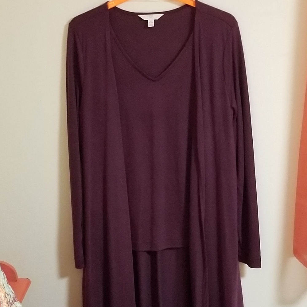 Cardigan with top underneath